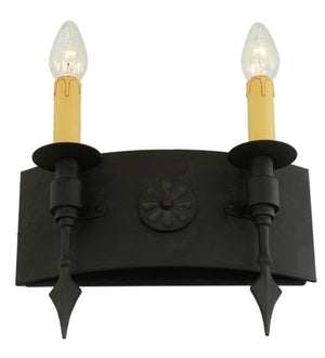 2nd Avenue - 1-0034096151-104 - Two Light Wall Sconce - Warwick - Costello Black