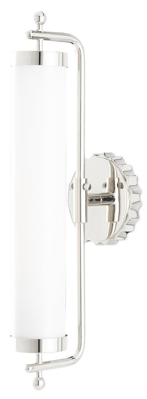 Currey and Company - 5000-0142 - One Light Wall Sconce - Barry Goralnick - Polished Nickel