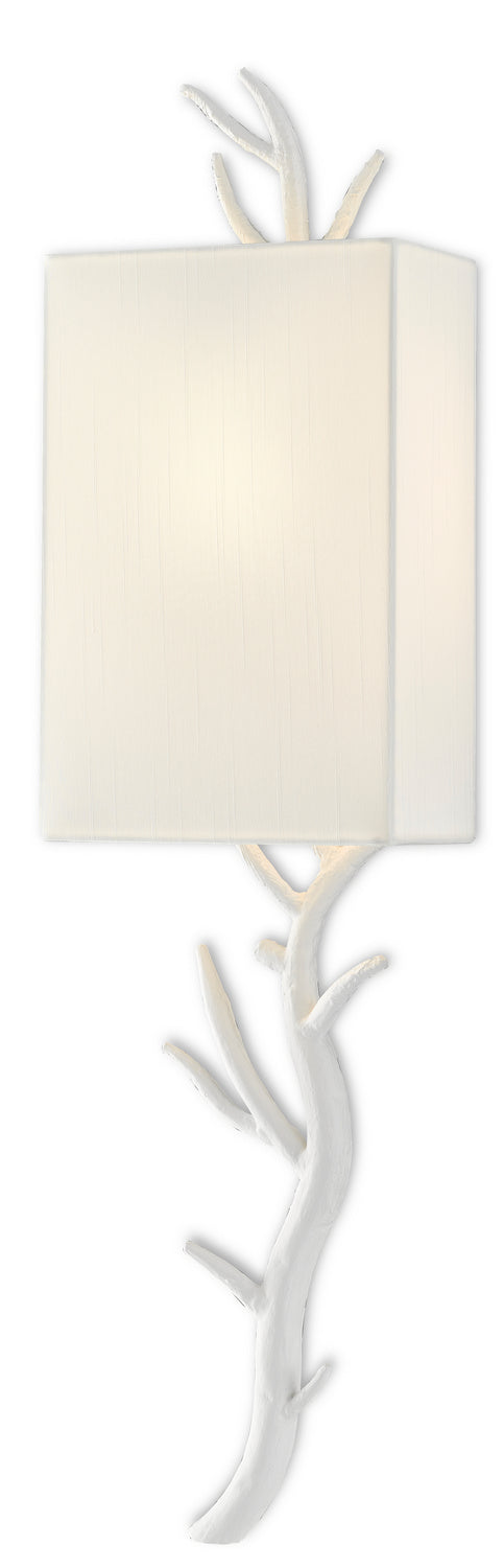 Currey and Company - 5000-0148 - One Light Wall Sconce - Baneberry - Gesso White