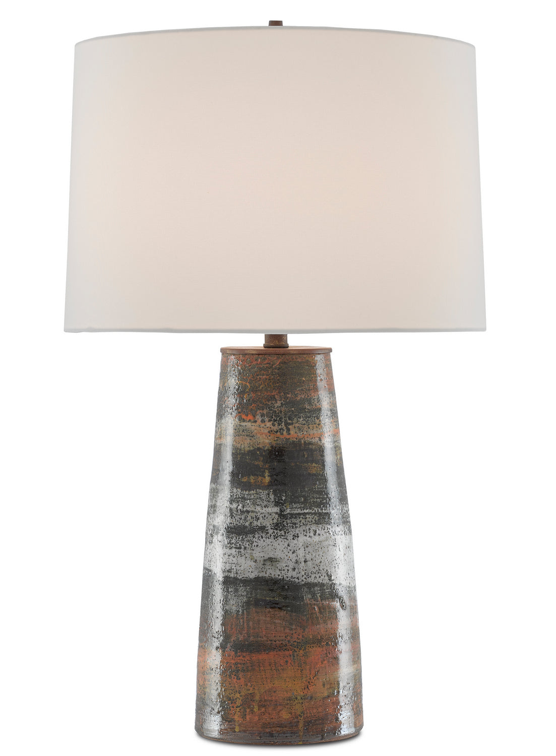 Currey and Company - 6000-0571 - One Light Table Lamp - Zadoc - Terracotta/Natural/Cloud/Black