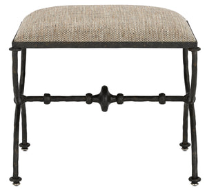 Currey and Company - 7000-0992 - Ottoman - Agora - Rustic Bronze