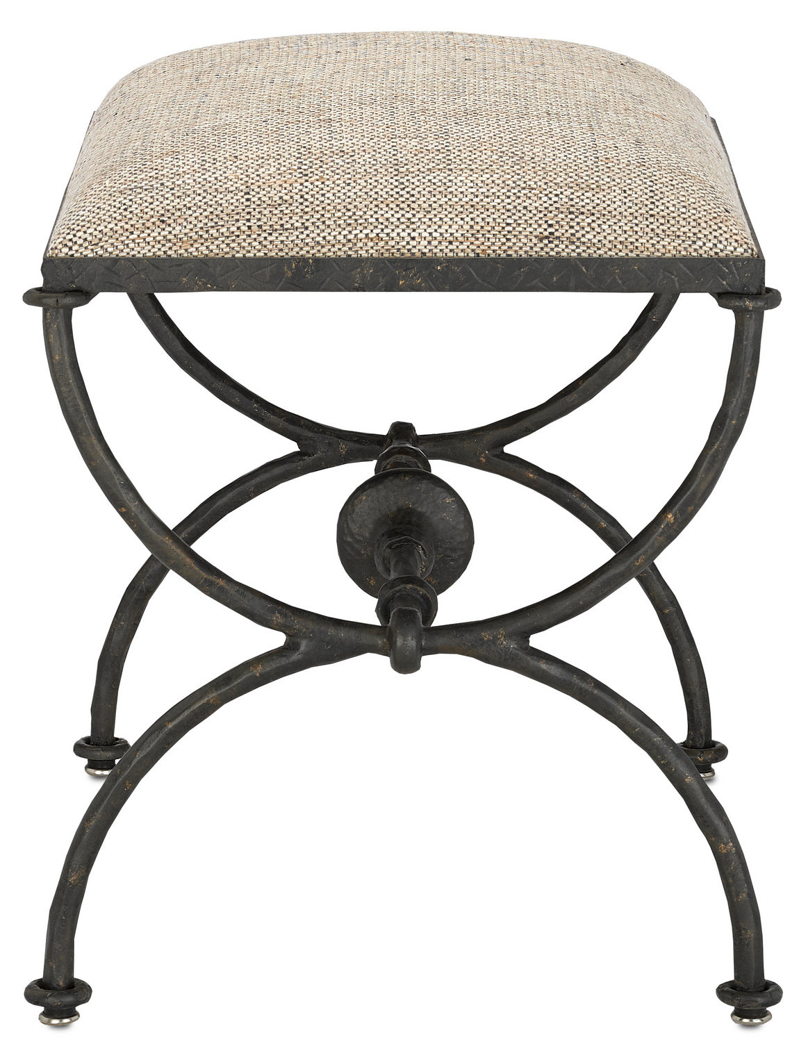 Currey and Company - 7000-0992 - Ottoman - Agora - Rustic Bronze