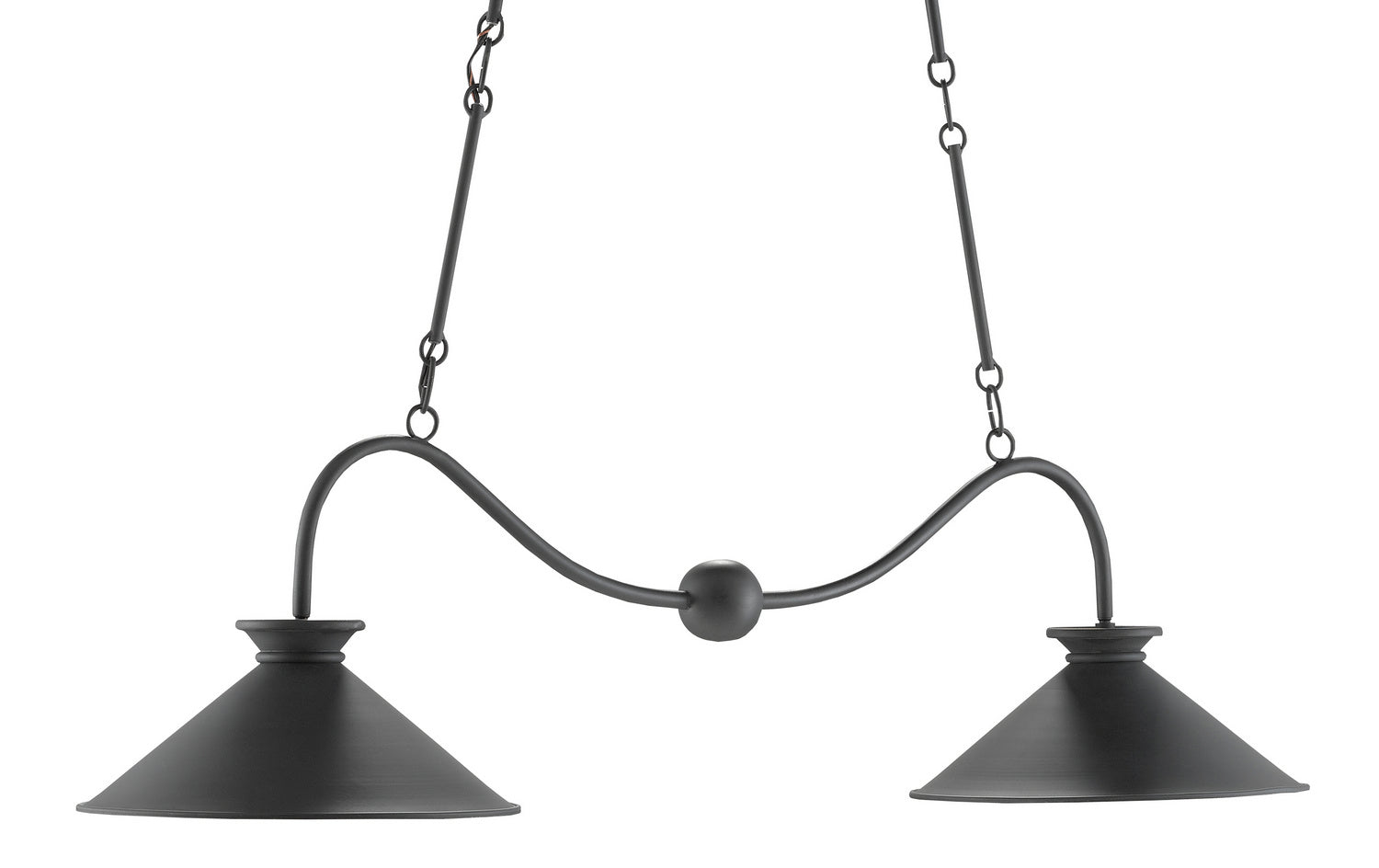 Currey and Company - 9000-0533 - Two Light Chandelier - Bartel - Black Bronze/Sugar White