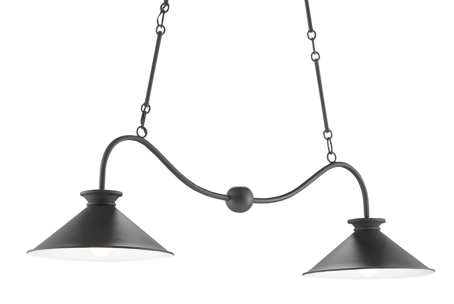 Currey and Company - 9000-0533 - Two Light Chandelier - Bartel - Black Bronze/Sugar White