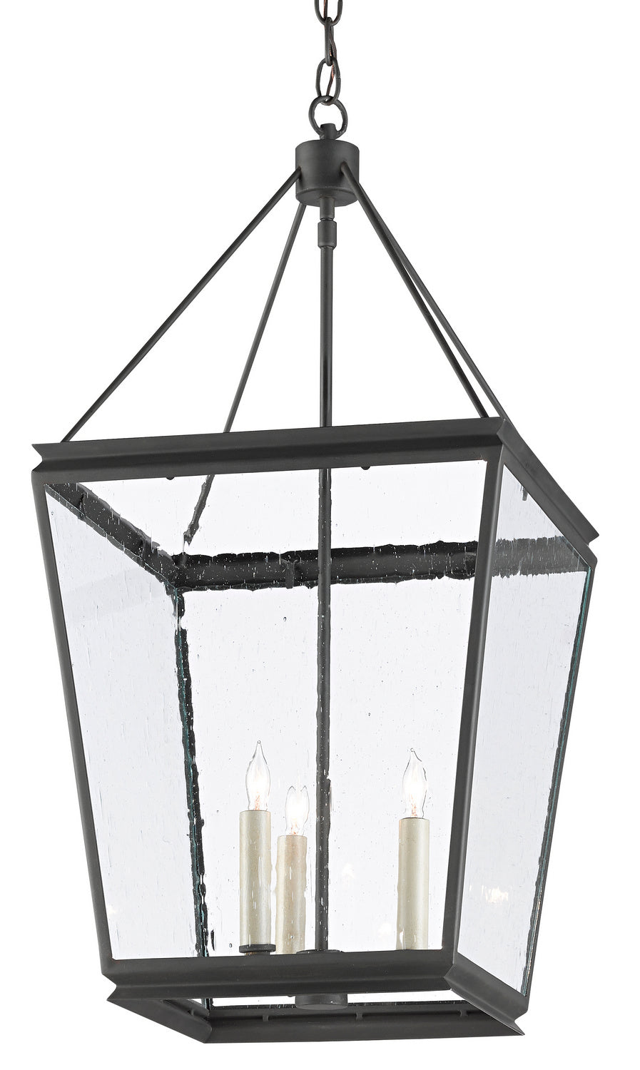 Currey and Company - 9000-0550 - Three Light Lantern - Ellerman - Old Iron