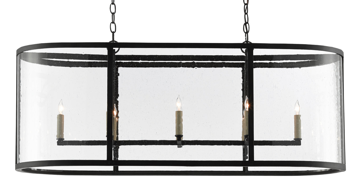 Currey and Company - 9000-0551 - Eight Light Chandelier - Argand - Antique Black