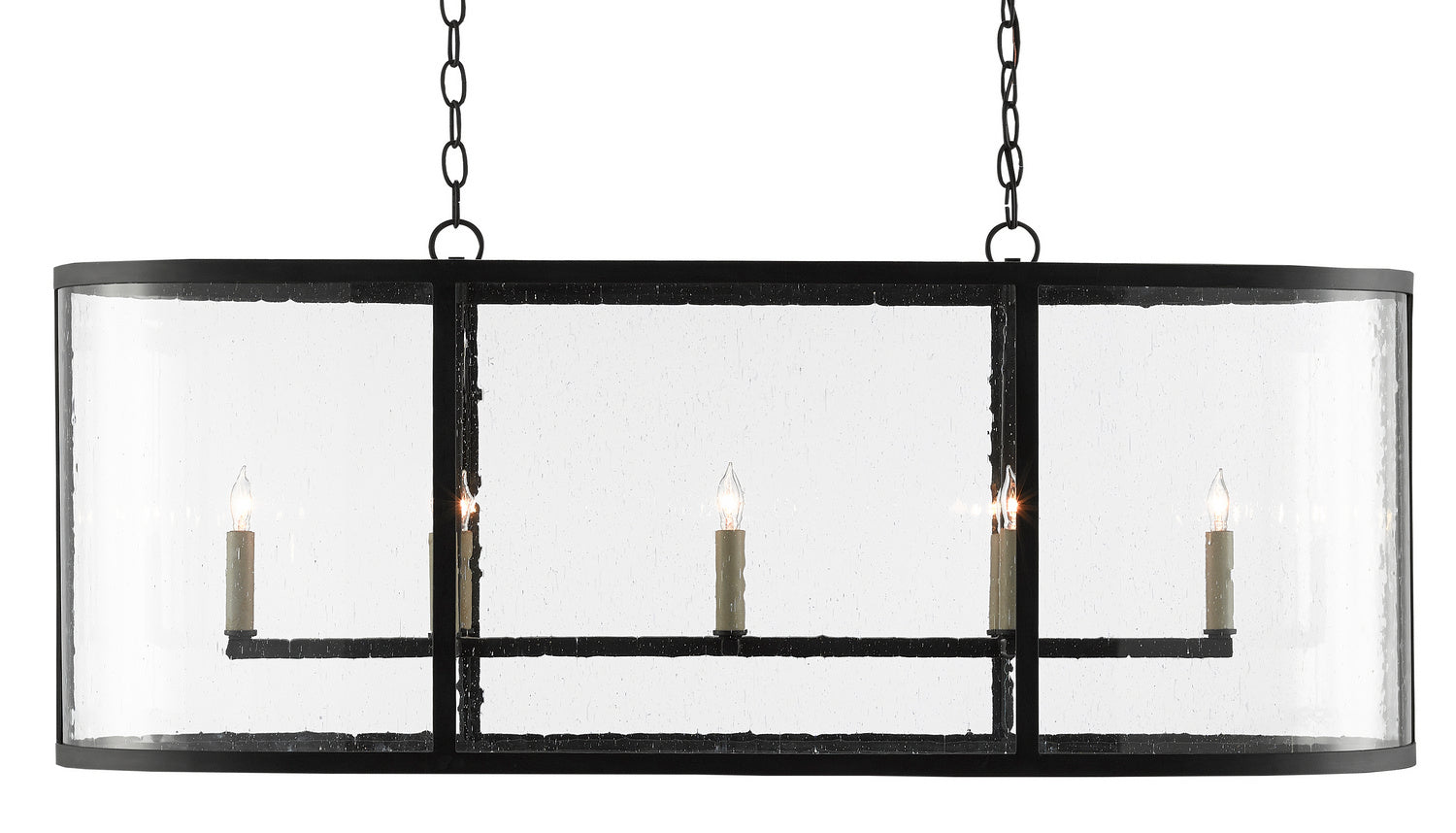 Currey and Company - 9000-0551 - Eight Light Chandelier - Argand - Antique Black