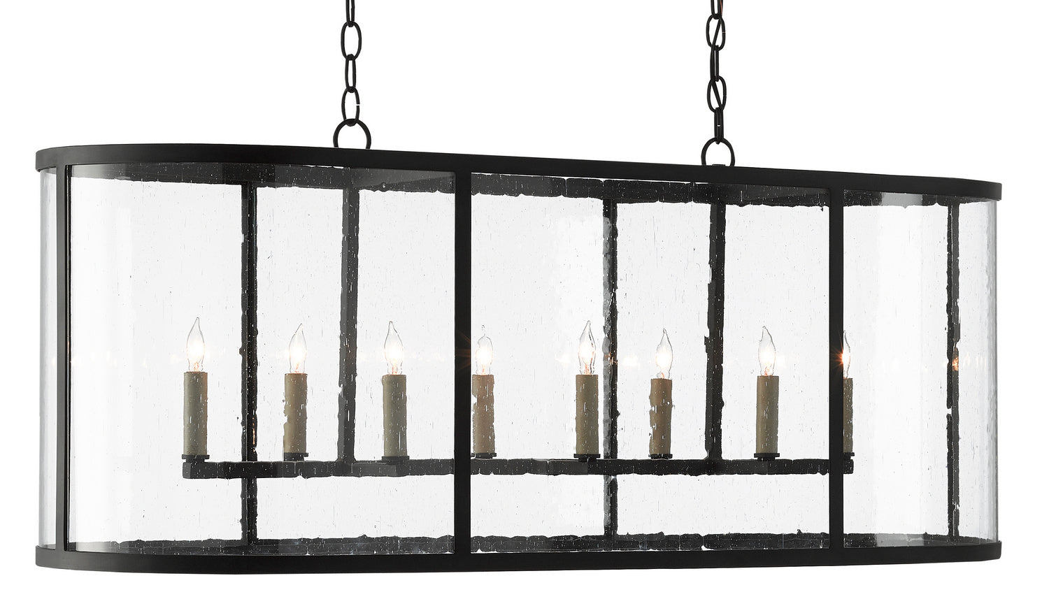 Currey and Company - 9000-0551 - Eight Light Chandelier - Argand - Antique Black