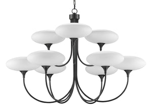 Currey and Company - 9000-0588 - Nine Light Chandelier - Solfeggio - Oil Rubbed Bronze