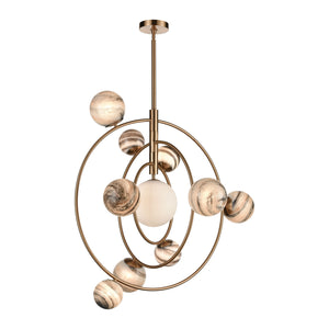 ELK Home - D4616 - LED Chandelier - Orbital - Aged Brass