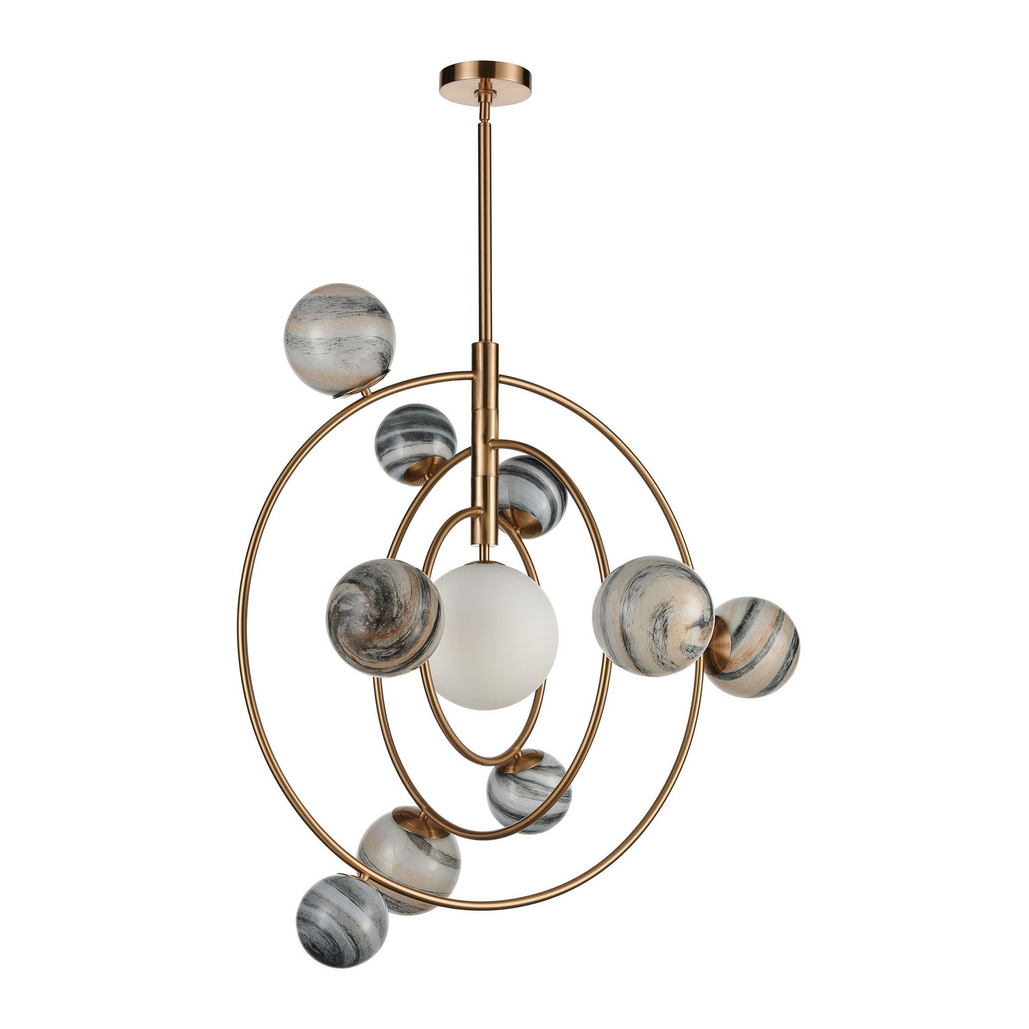 ELK Home - D4616 - LED Chandelier - Orbital - Aged Brass