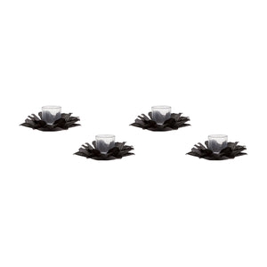 ELK Home - FLWR001/S4 - Hand-formed Flowers (Set of 4) - Gray