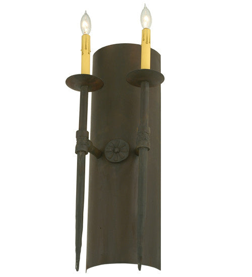 2nd Avenue - 13602-2 - Two Light Wall Sconce - Warwick - Costello Black