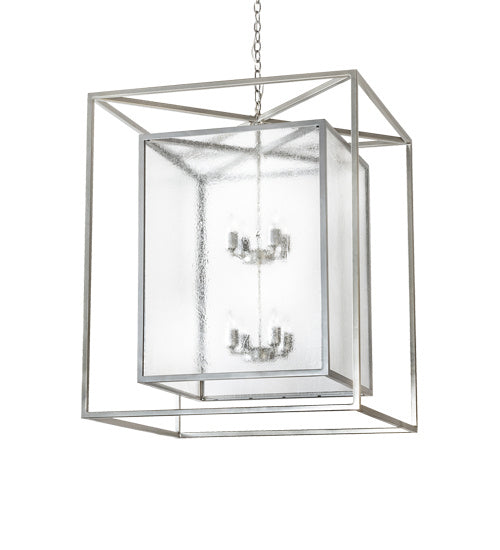 Meyda Tiffany - 226415 - Eight Light Pendant - Kitzi Box - Nickel Powder Coat