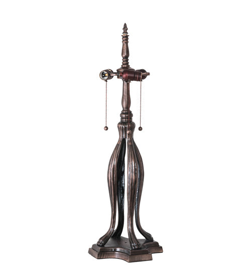 Meyda Tiffany - 228803 - Three Light Table Lamp - Rose Vine - Mahogany Bronze