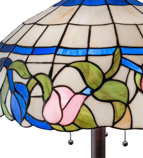 Meyda Tiffany - 37718 - Three Light Floor Lamp - Rose Vine