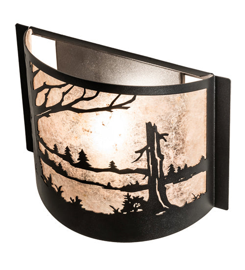 Meyda Tiffany - 228346 - One Light Wall Sconce - Quiet Pond - Textured Black