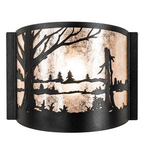 Meyda Tiffany - 228346 - One Light Wall Sconce - Quiet Pond - Textured Black