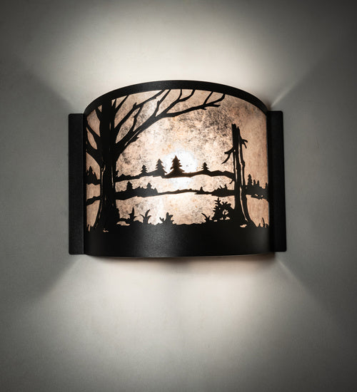 Meyda Tiffany - 228346 - One Light Wall Sconce - Quiet Pond - Textured Black