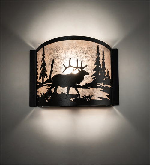 Meyda Tiffany - 66271 - One Light Wall Sconce - Elk - Textured Black