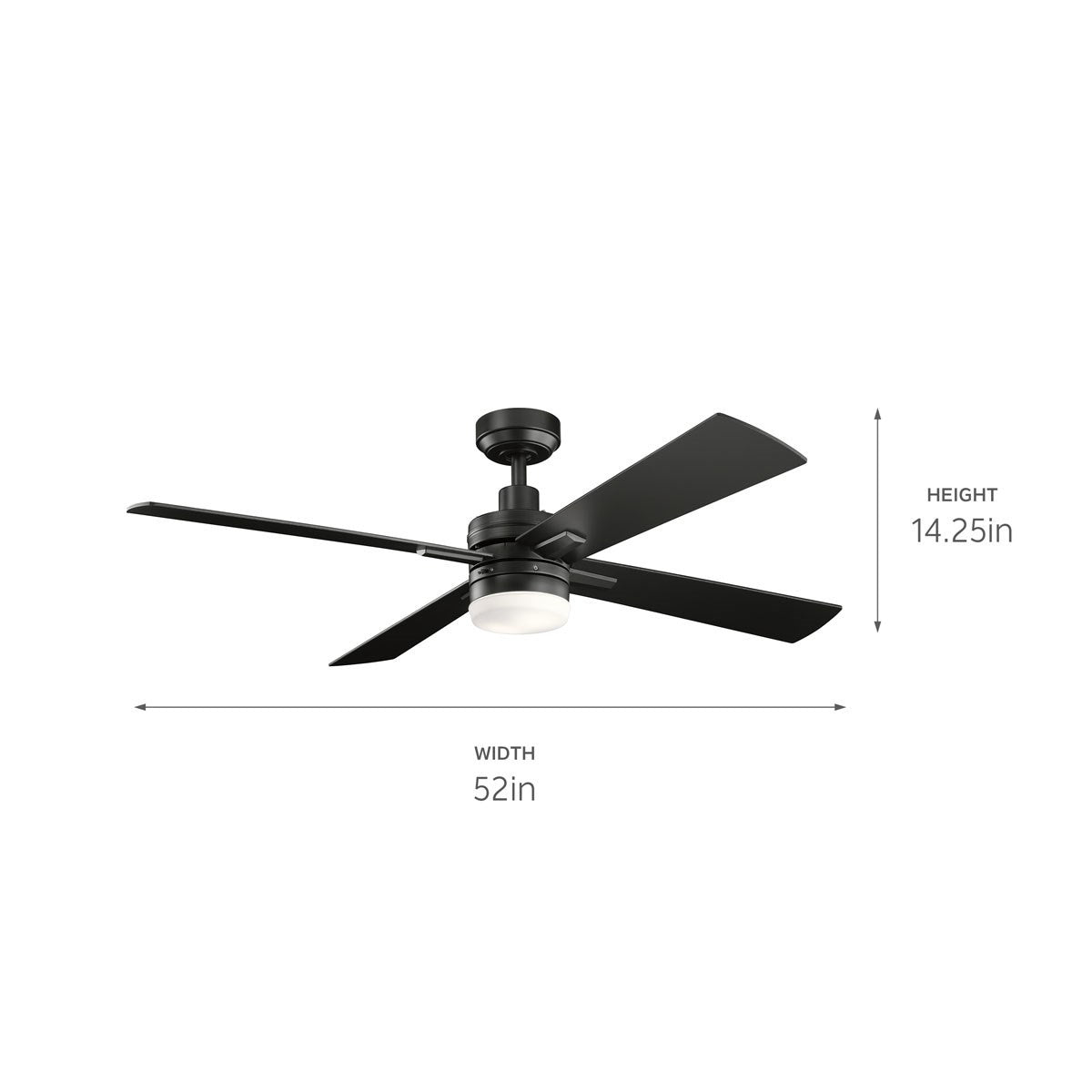 Kichler - 330140SBK - 52"Ceiling Fan - Lija - Satin Black