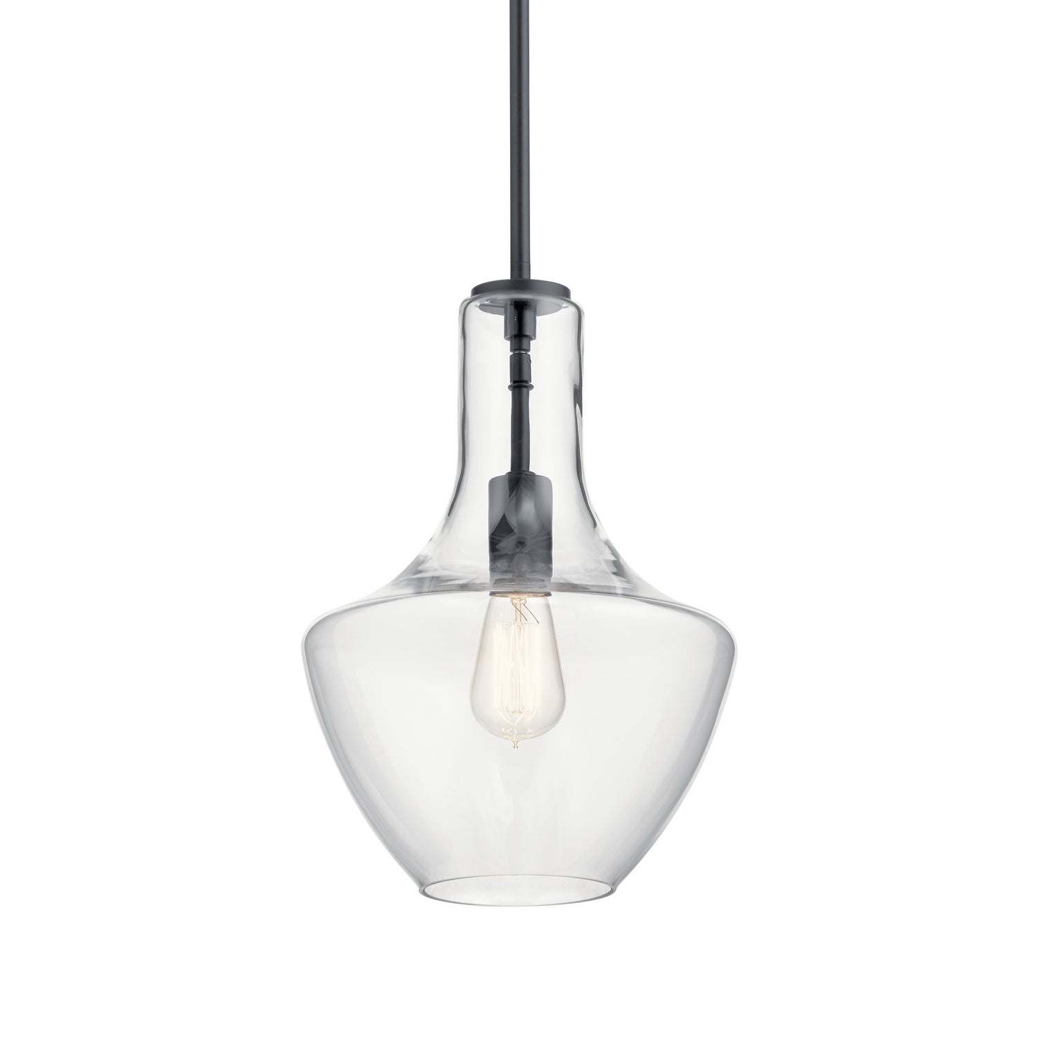 Kichler - 42141BK - One Light Pendant - Everly - Black