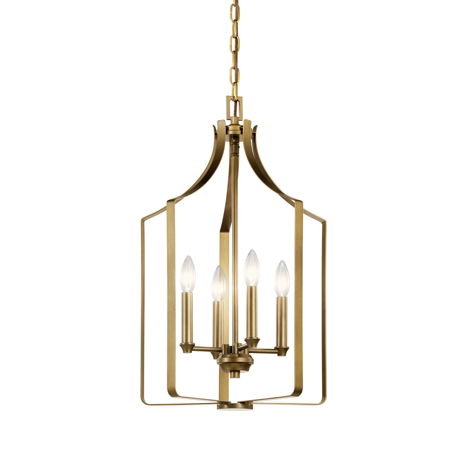 Kichler - 42496NBR - Four Light Mini Chandelier - Morrigan - Natural Brass