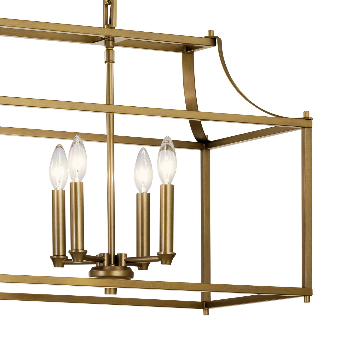 Kichler - 42497NBR - Eight Light Linear Chandelier - Morrigan - Natural Brass