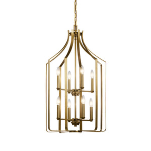 Kichler - 42498NBR - Eight Light Foyer Chandelier - Morrigan - Natural Brass