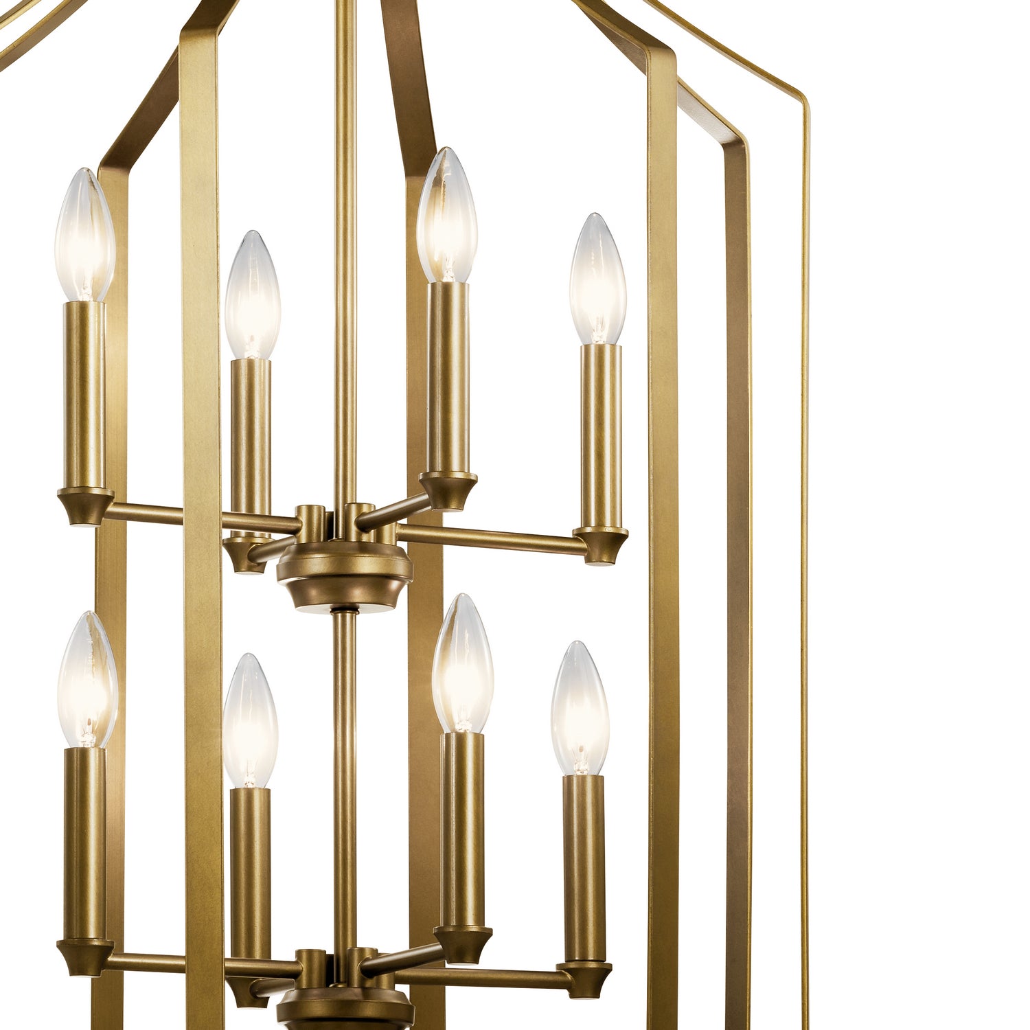 Kichler - 42498NBR - Eight Light Foyer Chandelier - Morrigan - Natural Brass