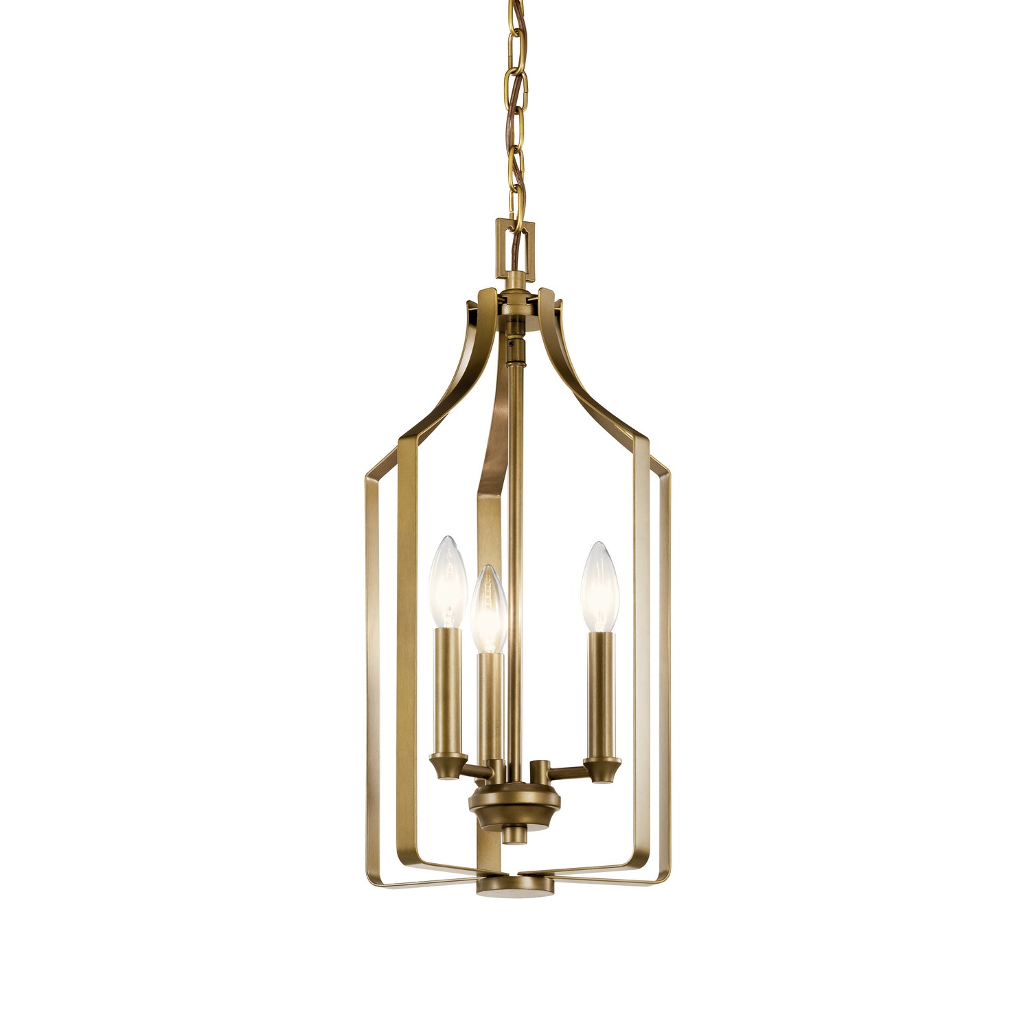 Kichler - 42499NBR - Three Light Pendant - Morrigan - Natural Brass