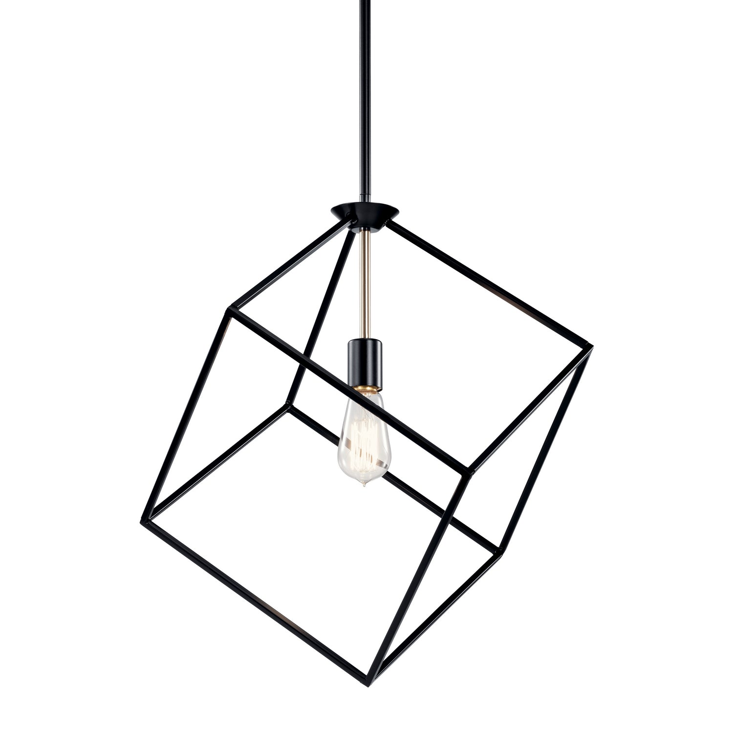 Kichler - 42525BK - One Light Pendant - Cartone - Black