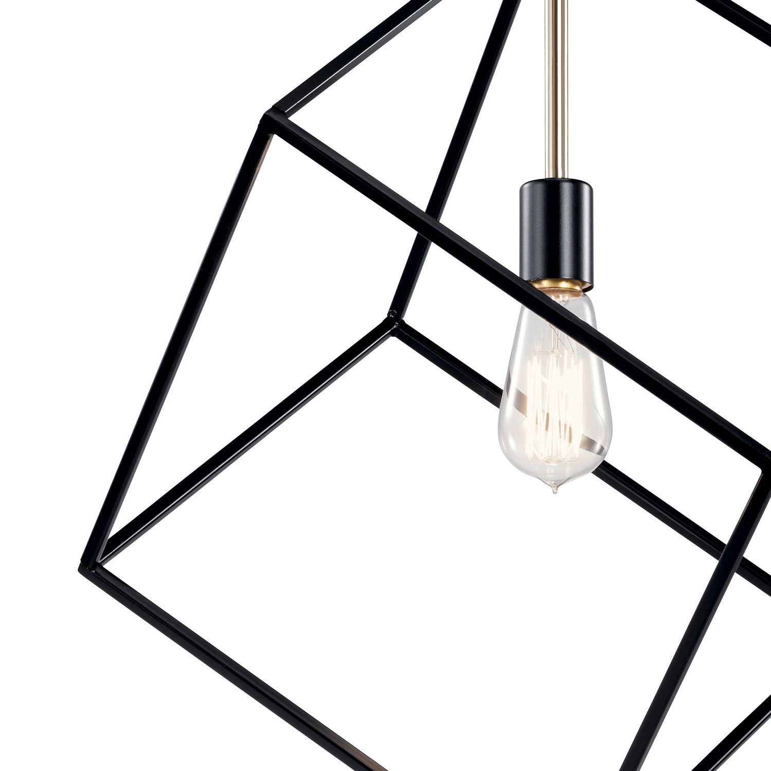 Kichler - 42525BK - One Light Pendant - Cartone - Black