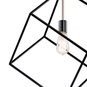 Kichler - 42525BK - One Light Pendant - Cartone - Black