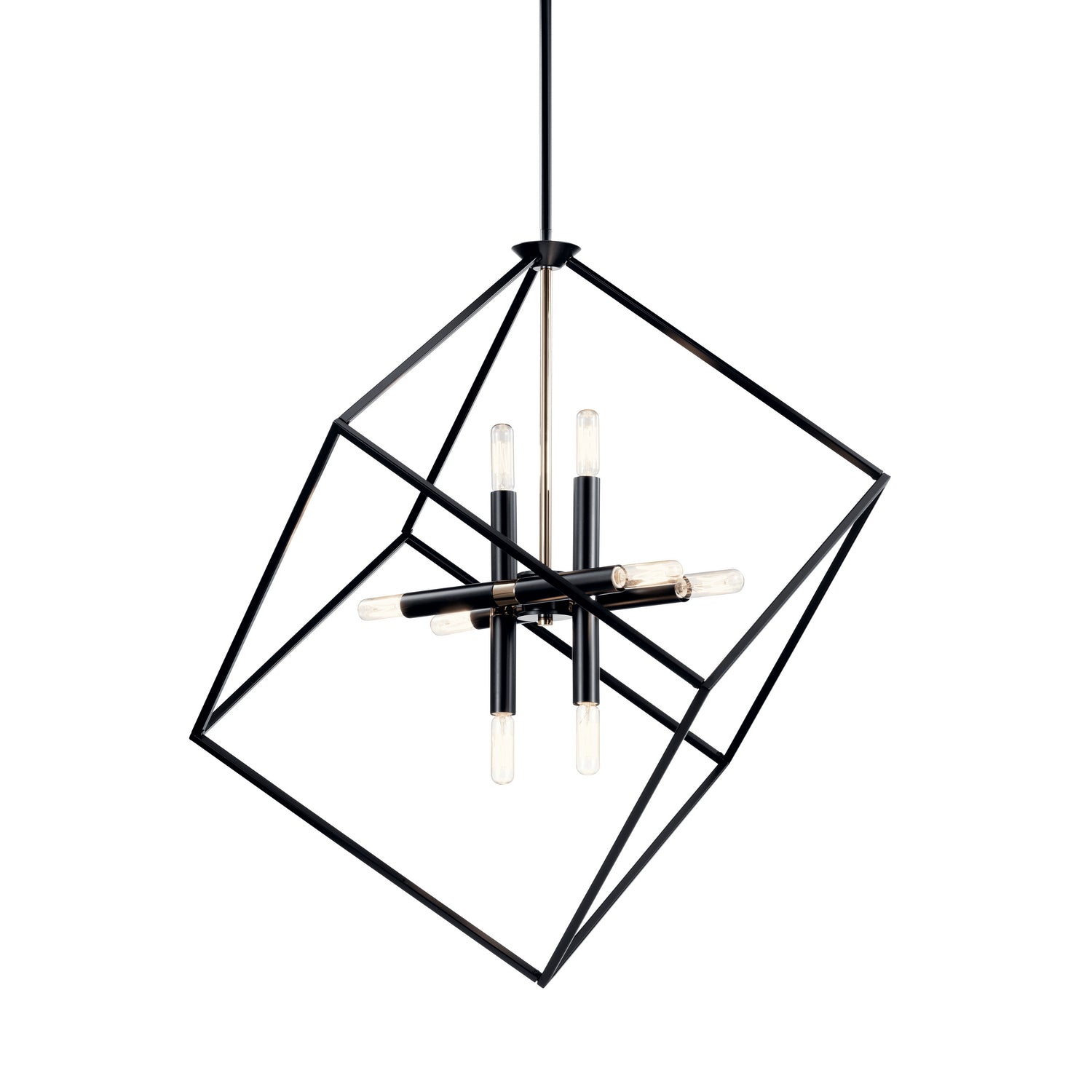 Kichler - 42526BK - Eight Light Chandelier - Cartone - Black