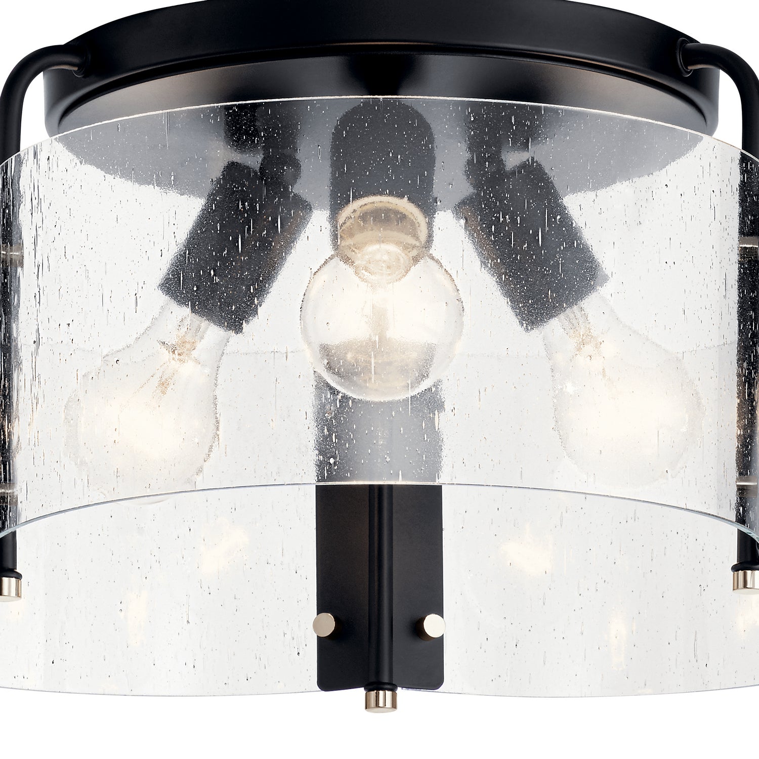 Kichler - 42955BK - Three Light Semi Flush Mount - Thoreau - Black