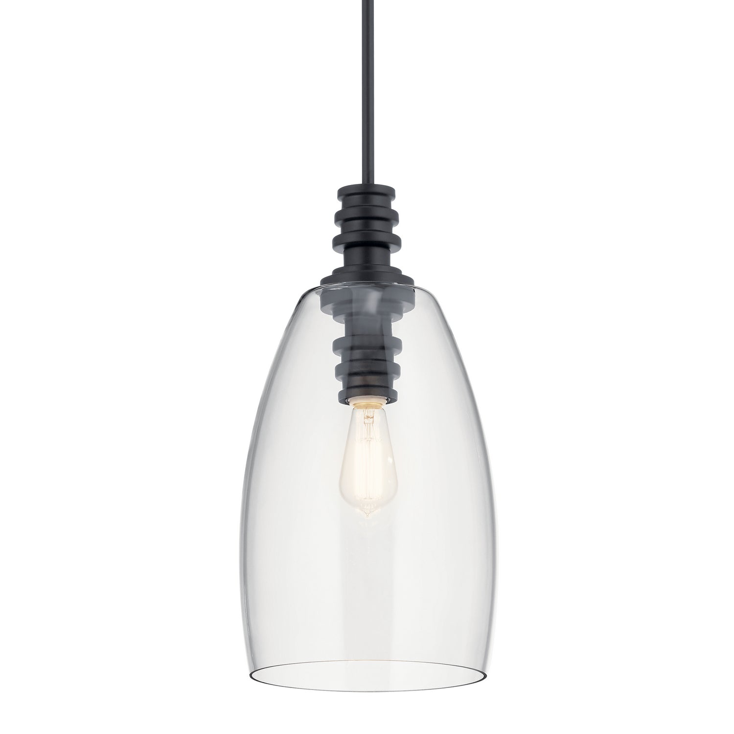 Kichler - 43090BK - One Light Pendant - Lakum - Black