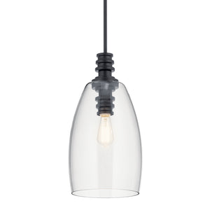 Kichler - 43090BK - One Light Pendant - Lakum - Black