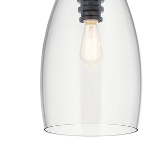 Kichler - 43090BK - One Light Pendant - Lakum - Black