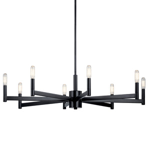 Kichler - 43857BK - Eight Light Chandelier - Erzo - Black