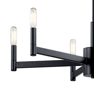 Kichler - 43859BK - Six Light Chandelier - Erzo - Black