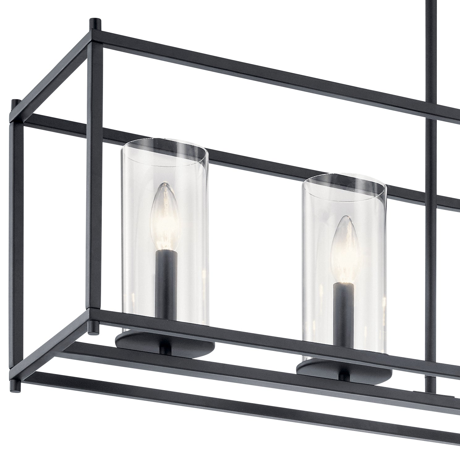 Kichler - 43995BK - Five Light Linear Chandelier - Crosby - Black