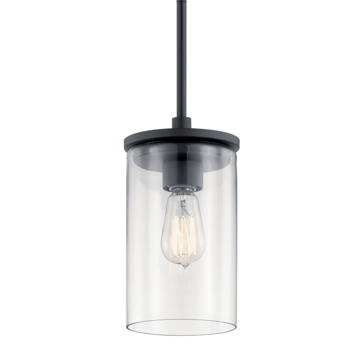 Kichler - 43996BK - One Light Mini Pendant - Crosby - Black