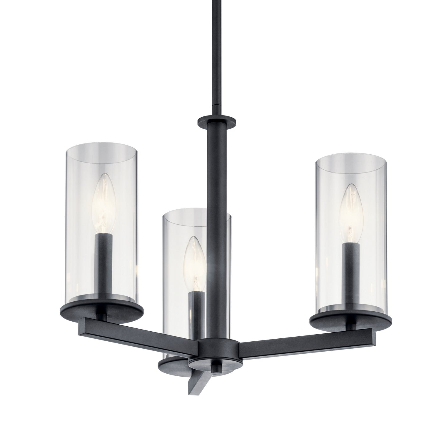 Kichler - 43997BK - Three Light Chandelier/Semi Flush Mount - Crosby - Black