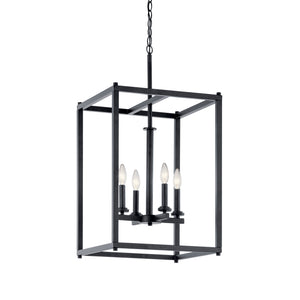 Kichler - 43998BK - Four Light Foyer Pendant - Crosby - Black