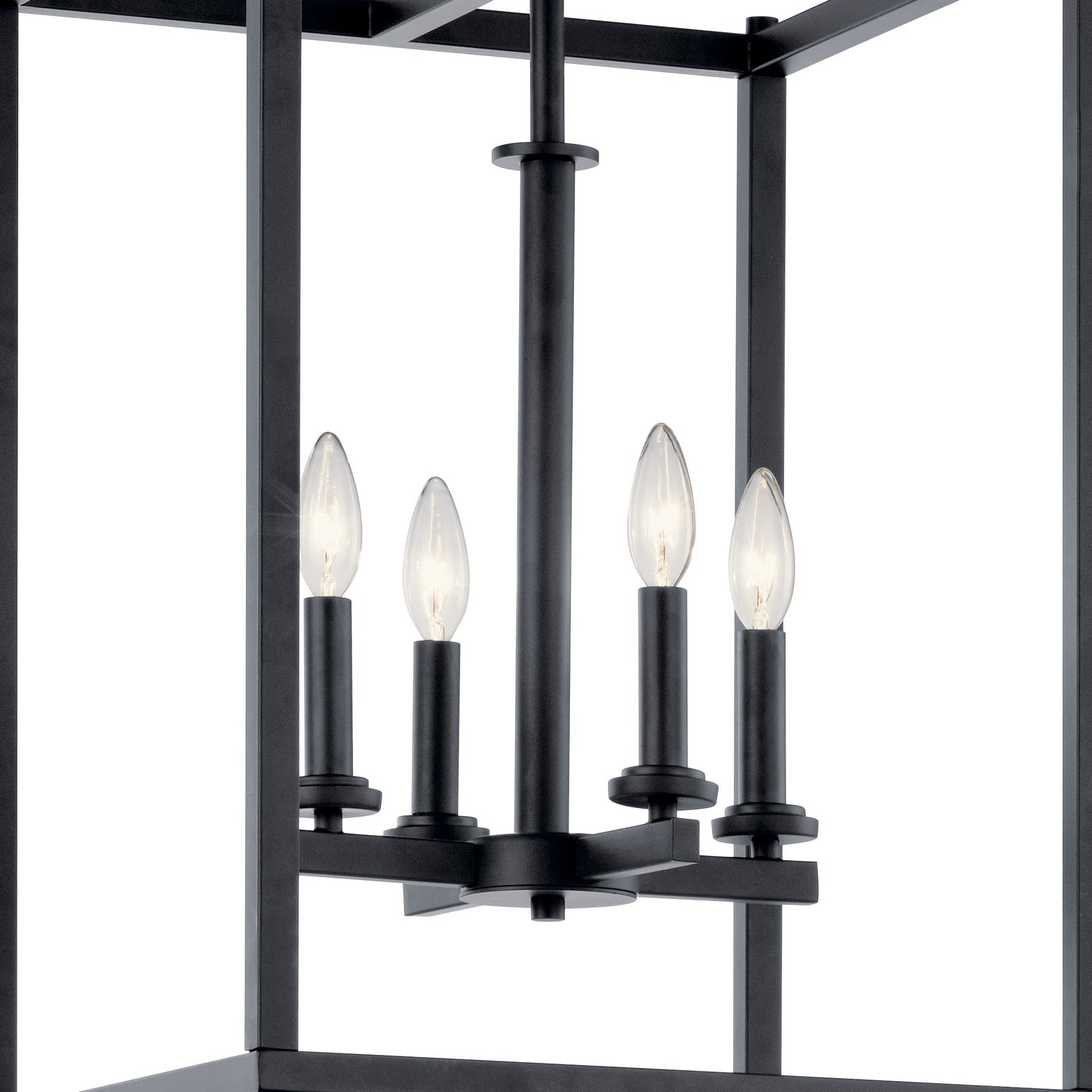 Kichler - 43998BK - Four Light Foyer Pendant - Crosby - Black