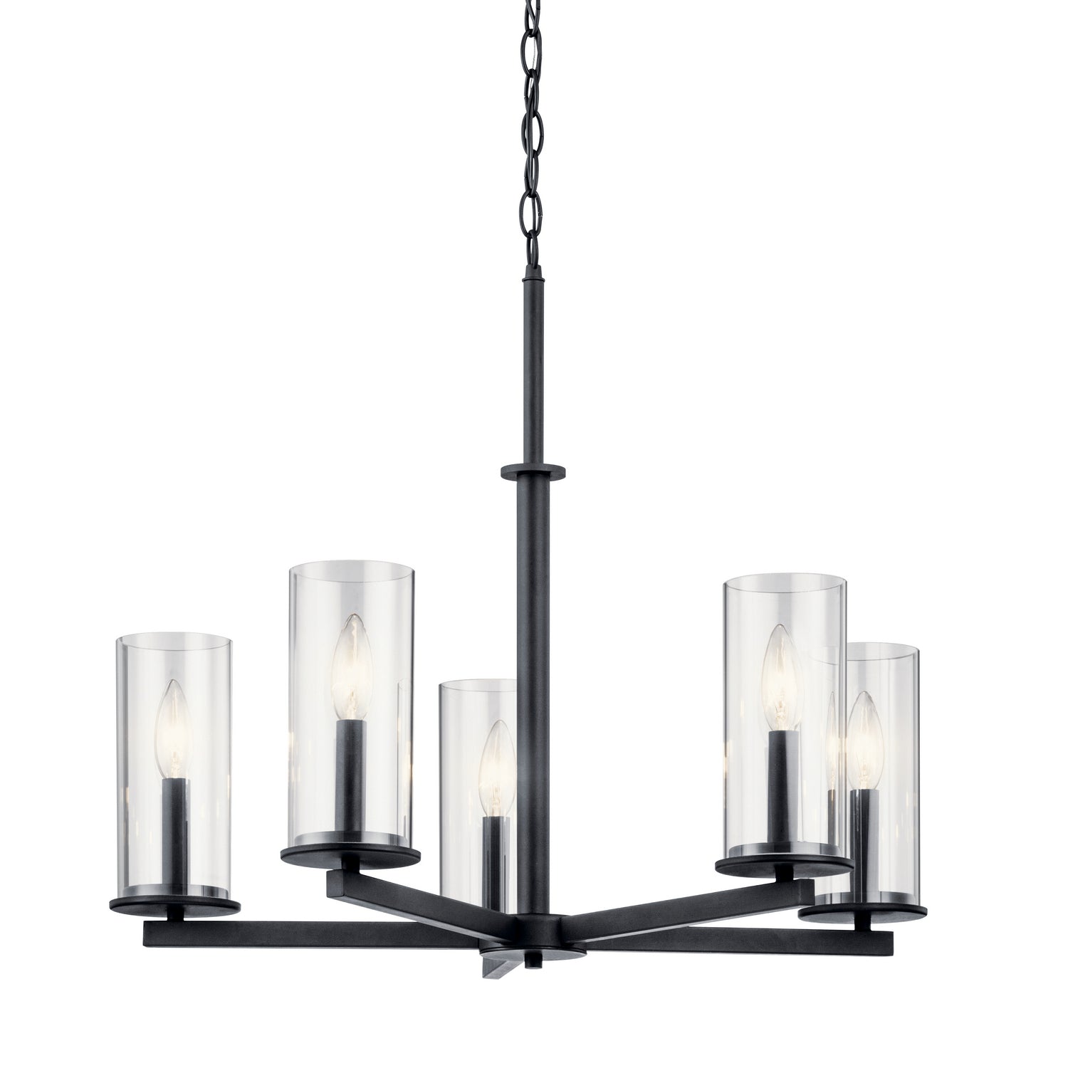 Kichler - 43999BK - Five Light Chandelier - Crosby - Black