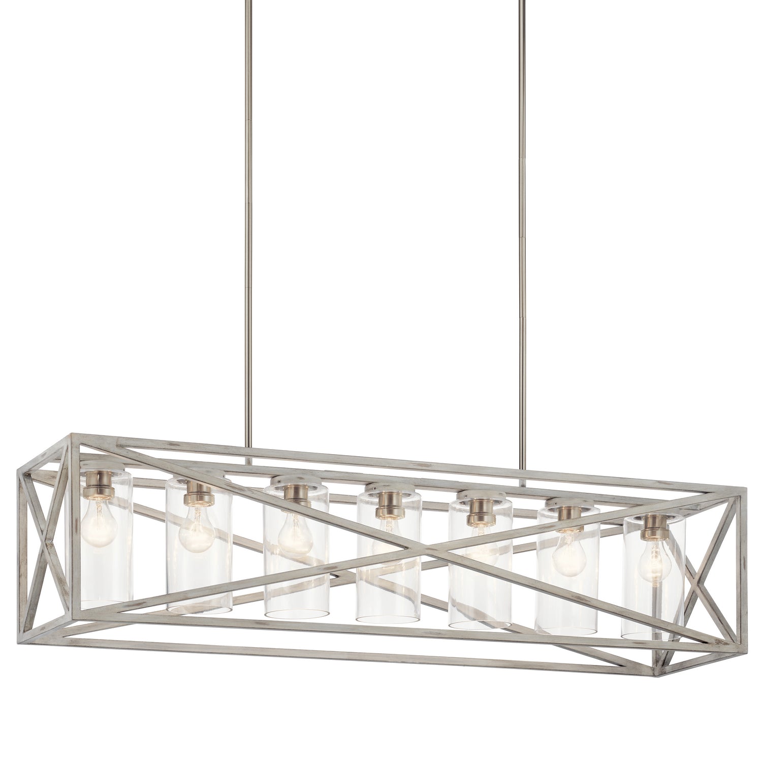 Kichler - 44082DAW - Seven Light Linear Chandelier - Moorgate - Distressed Antique White