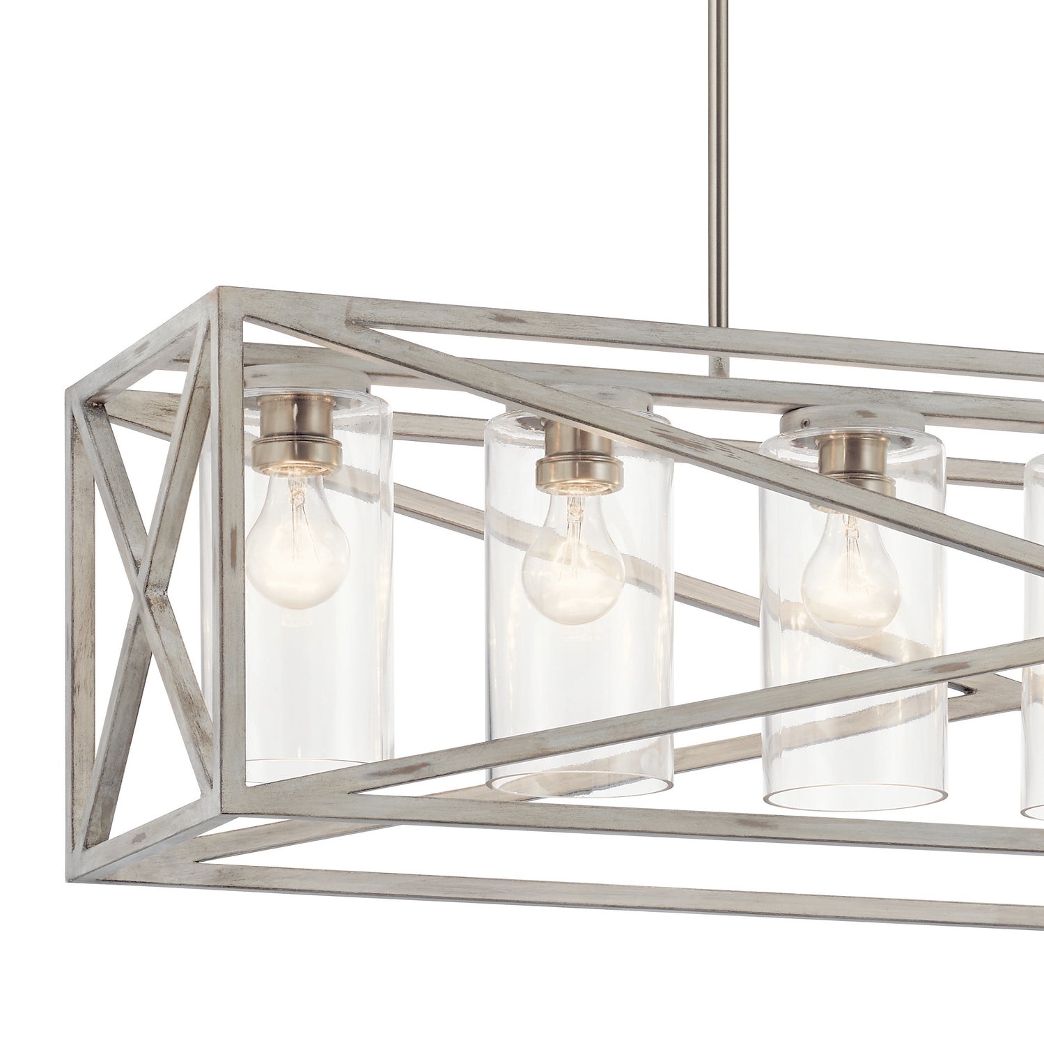 Kichler - 44082DAW - Seven Light Linear Chandelier - Moorgate - Distressed Antique White