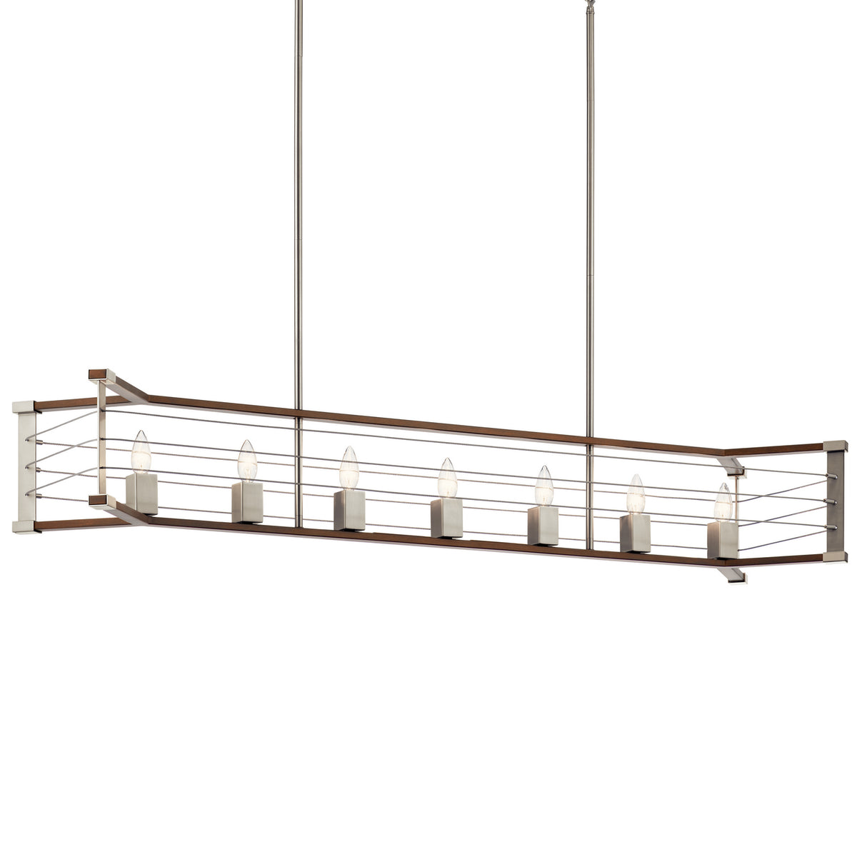 Kichler - 44252NI - Seven Light Linear Chandelier - Lente - Brushed Nickel